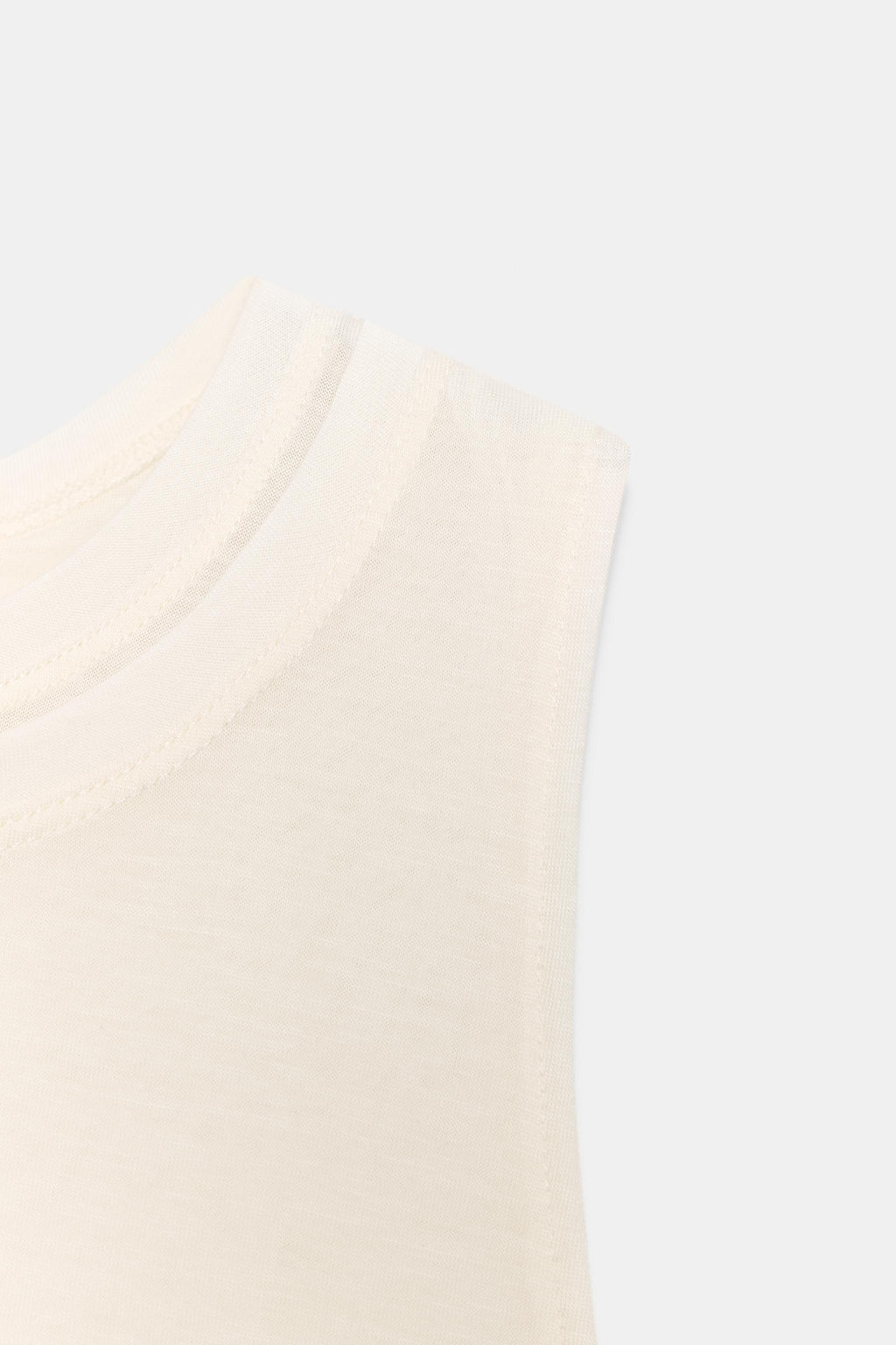 TOP EFECTO DOBLE FLUIDO / Blanco roto - Zara фото 5