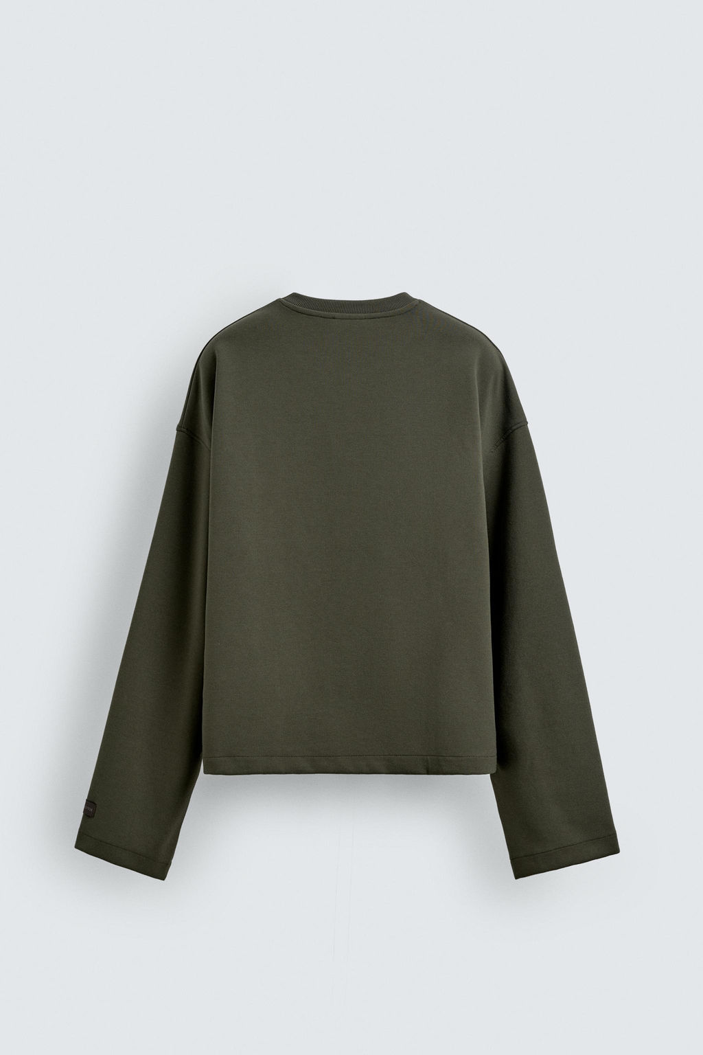 SUDADERA CROPPED FIT INTERLOCK / Verdoso - Zara фото 7