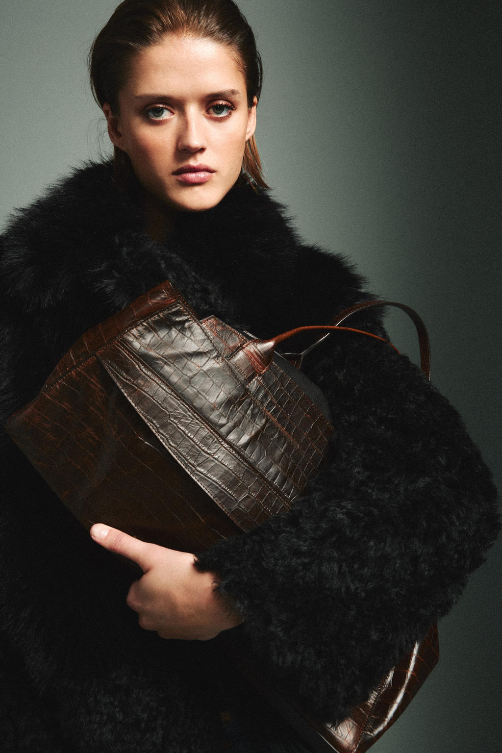 LEATHER MAXI CITY BAG - Zara фото 10