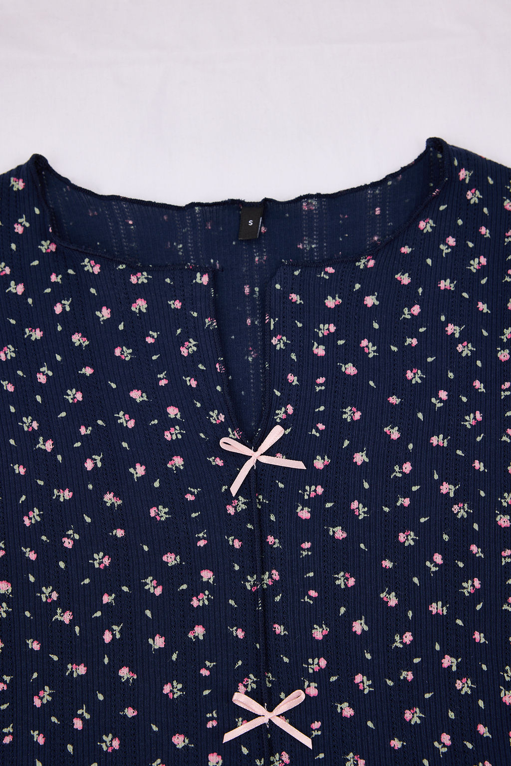 Yesil %100 Pamuklu Cicekli Kurdele/Fiyonklu Fitilli/Pointel Orme Pijama Tak?m? THMSS26PT00010 - Trendyolmilla фото 43