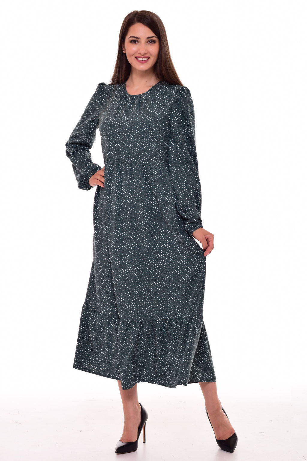 *Платье женское Ф-1-069 (изумруд)