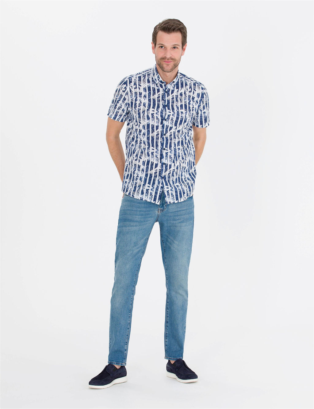 Lacivert Regular Fit K_sa Kollu G_mlek - Pierre cardin фото 4