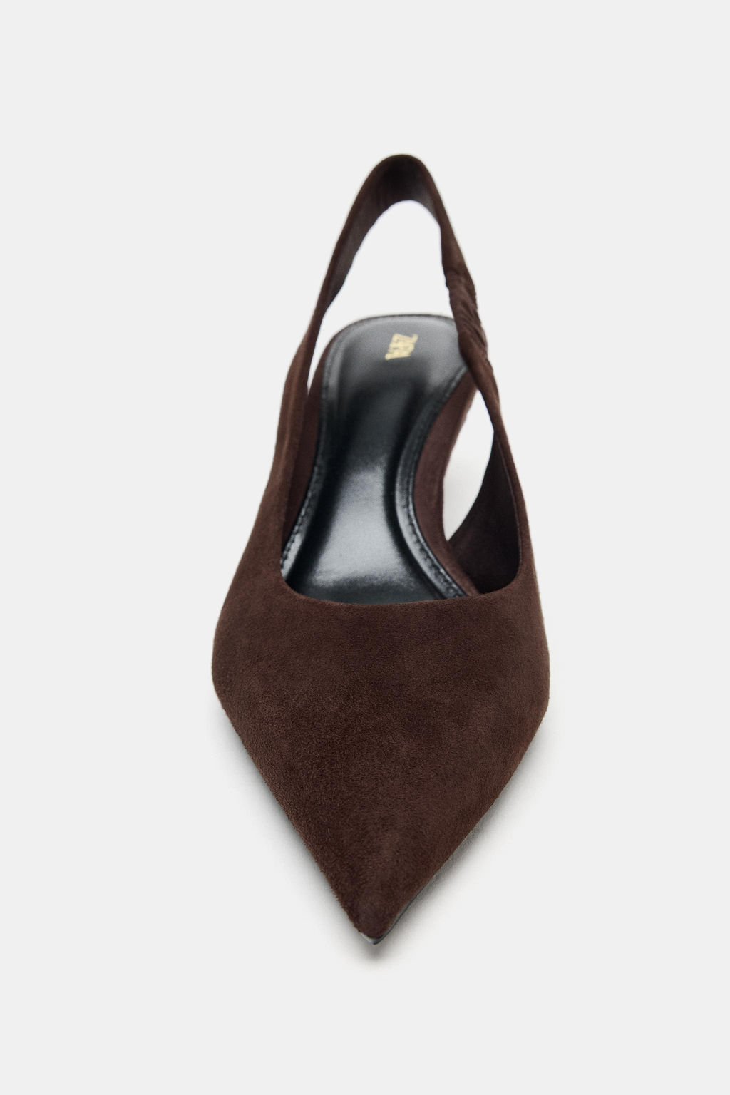 SUEDE KITTEN HEEL SLINGBACK SHOES - Zara фото 6