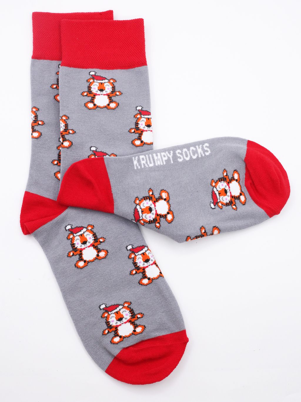 Носки НГ р.35-40 Wow Тигрёнок на сером - Krumpy фото 3