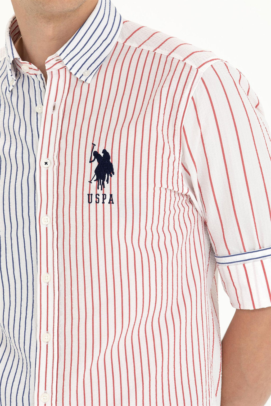U. S. Polo Assn Мужская темно-синяя рубашка с длинным рукавом - U.s. polo assn фото 14