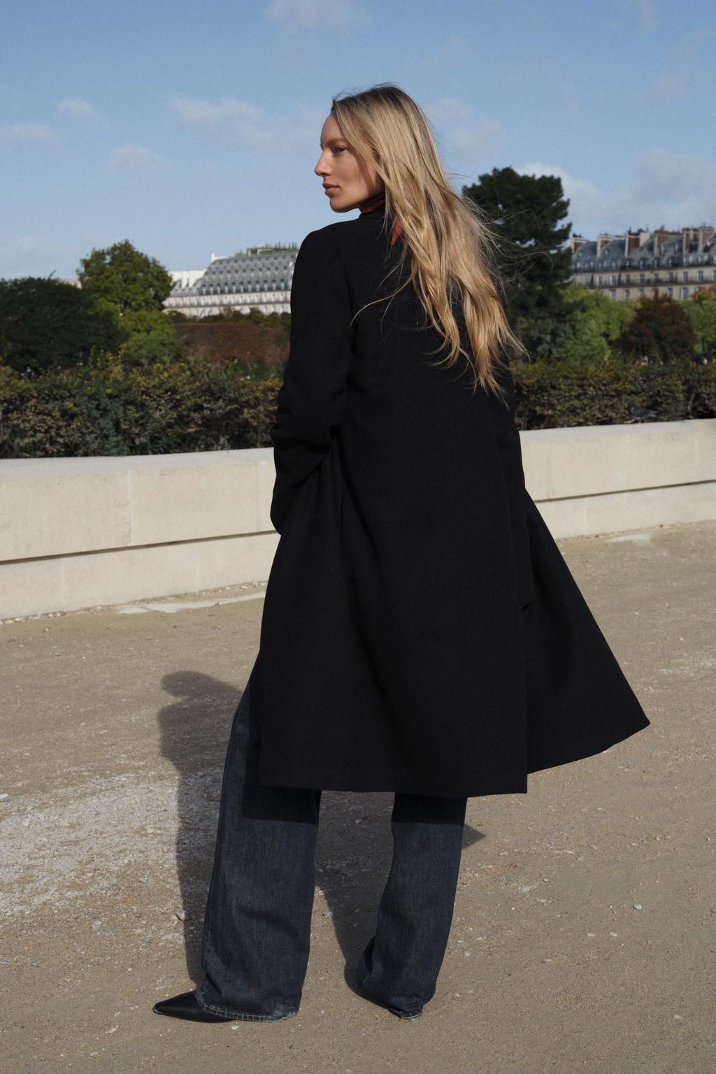 Пальто Zara Basic Soft черное