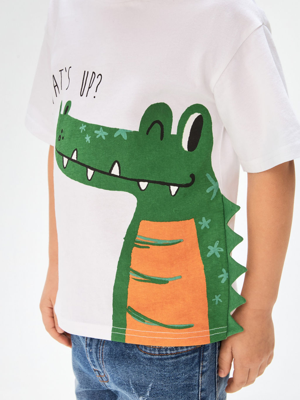 ACOOLA / Футболка детская для мальчиков Croco белый  фото 4