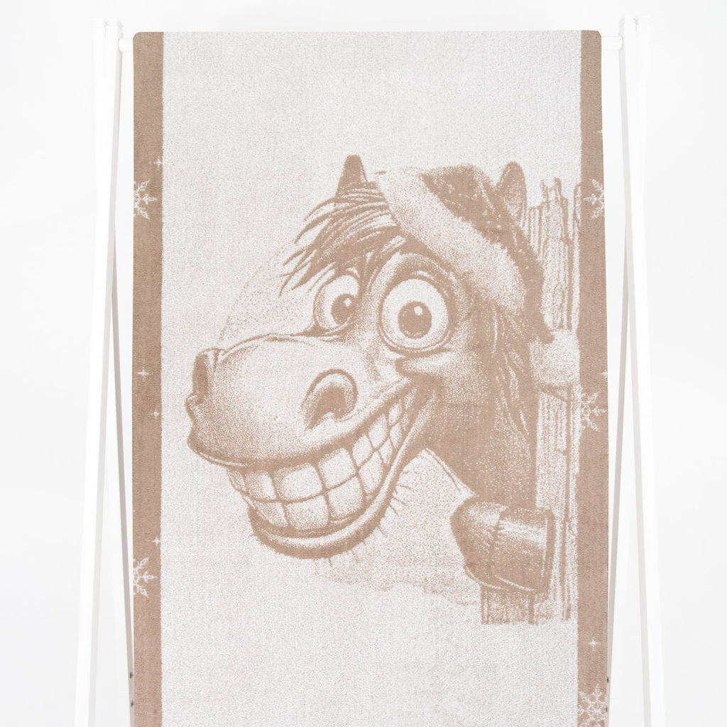 Полотенце махровое 6с102.511ж2 Hello конь(лен3) 67х150см