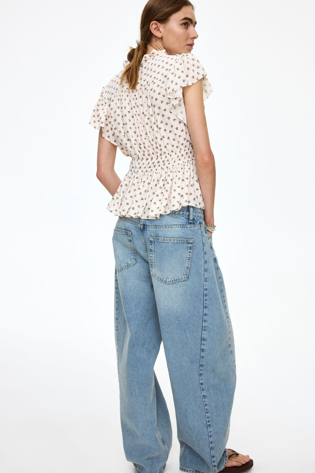 Blusa de manga circular con peplum - H&m фото 8