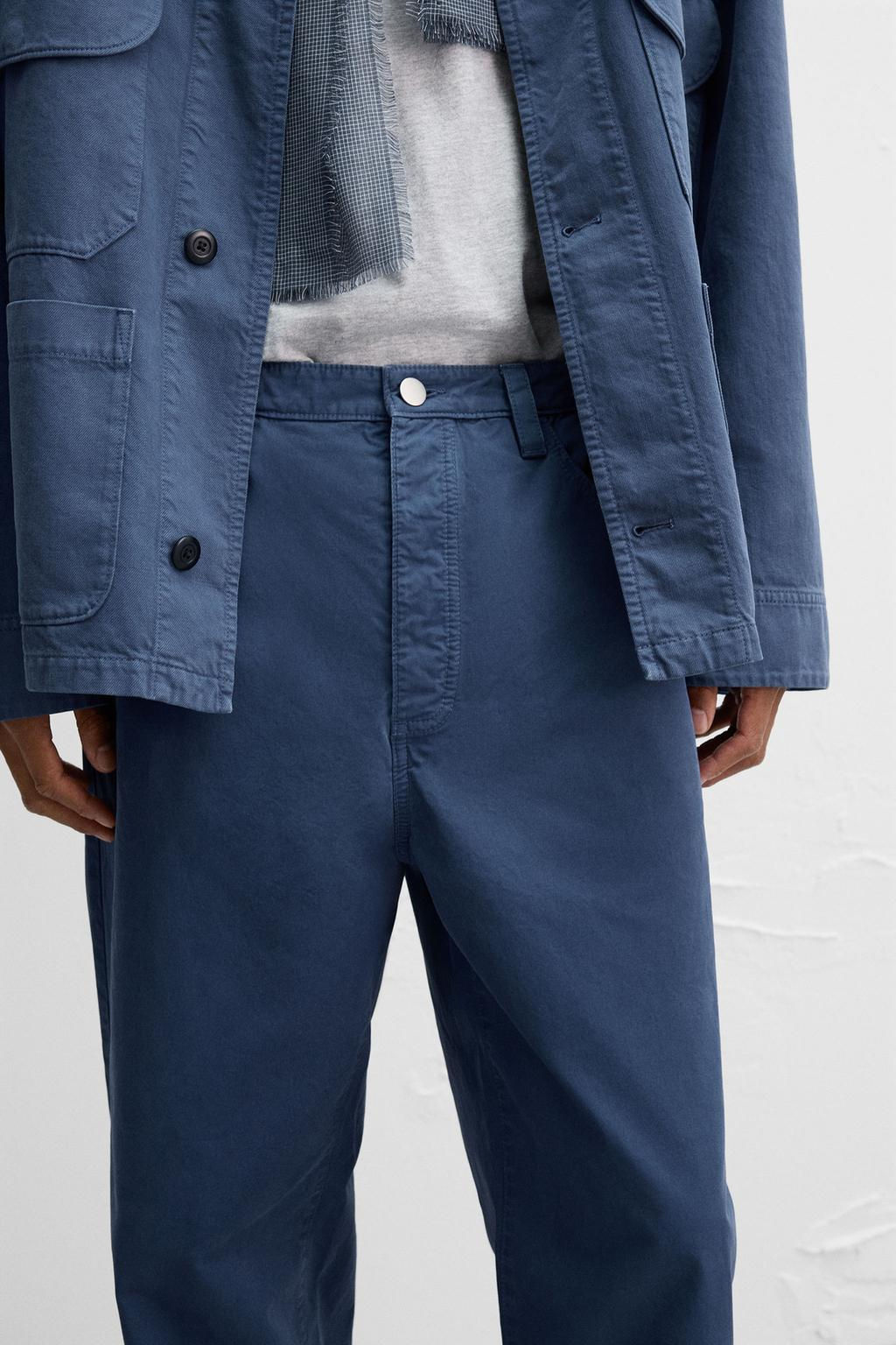 WASHED STRAIGHT-LEG TROUSERS - Zara фото 6