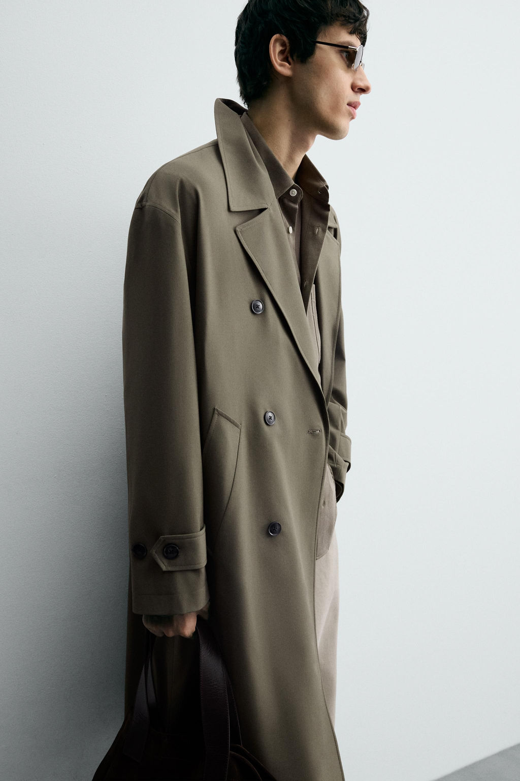 OVERSIZE FLOWING FIT TRENCH COAT - Zara фото 5