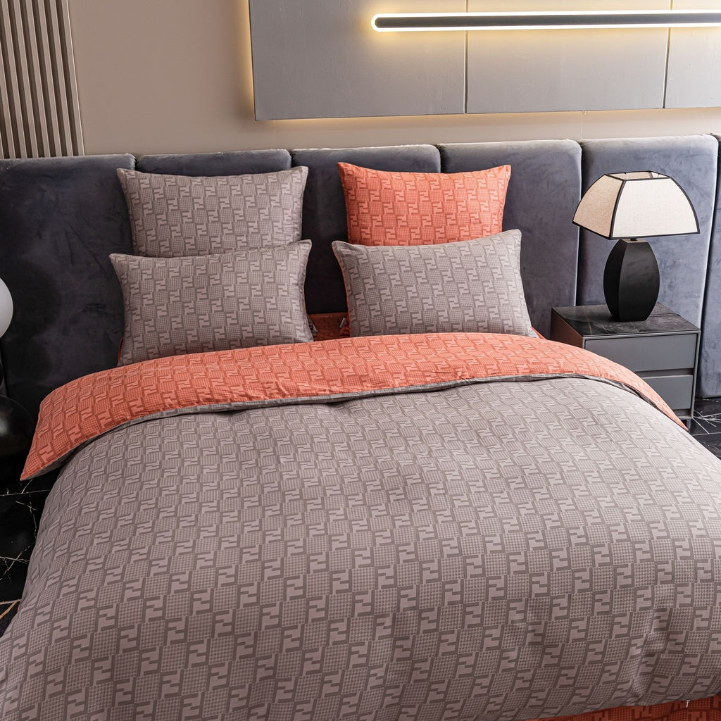 Комплект постельного белья Люкс Сатин 100% хлопок A364 Евро 4 Наволочки