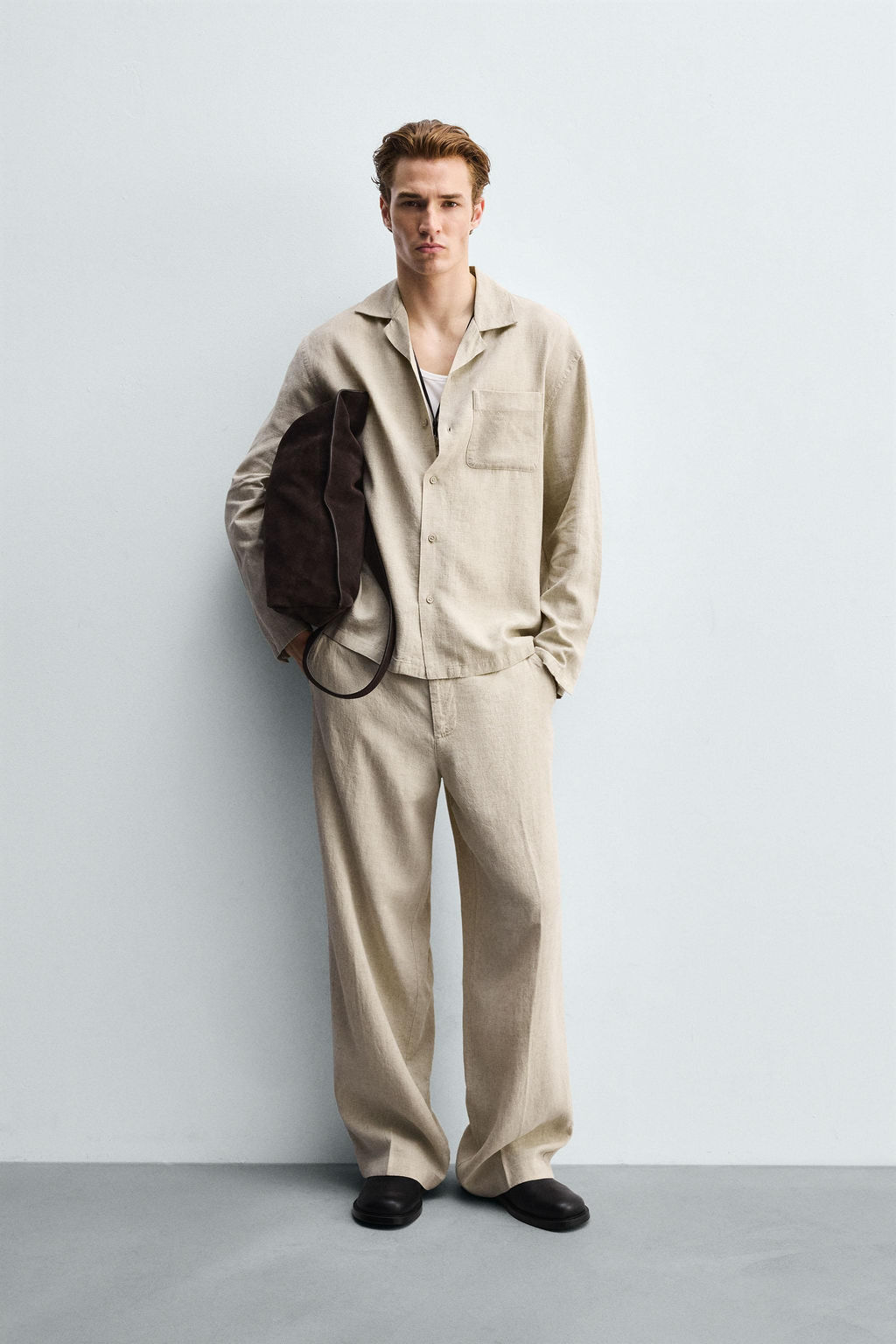 FLOWING LYOCELL-LINEN TROUSERS