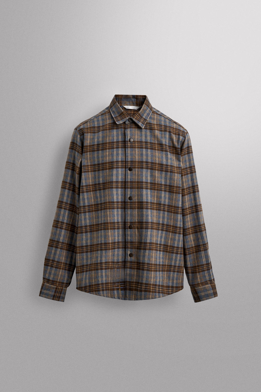 CHECK LYOCELL - WOOL SHIRT - Zara фото 7