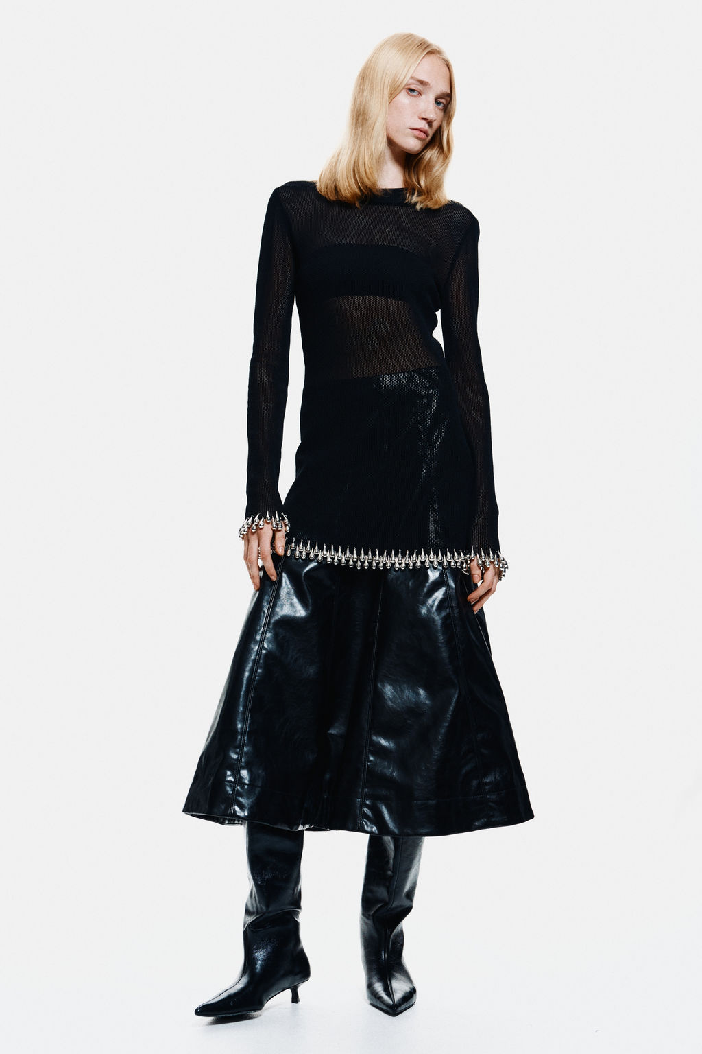 Top de rejilla con cuentas - H&m фото 4