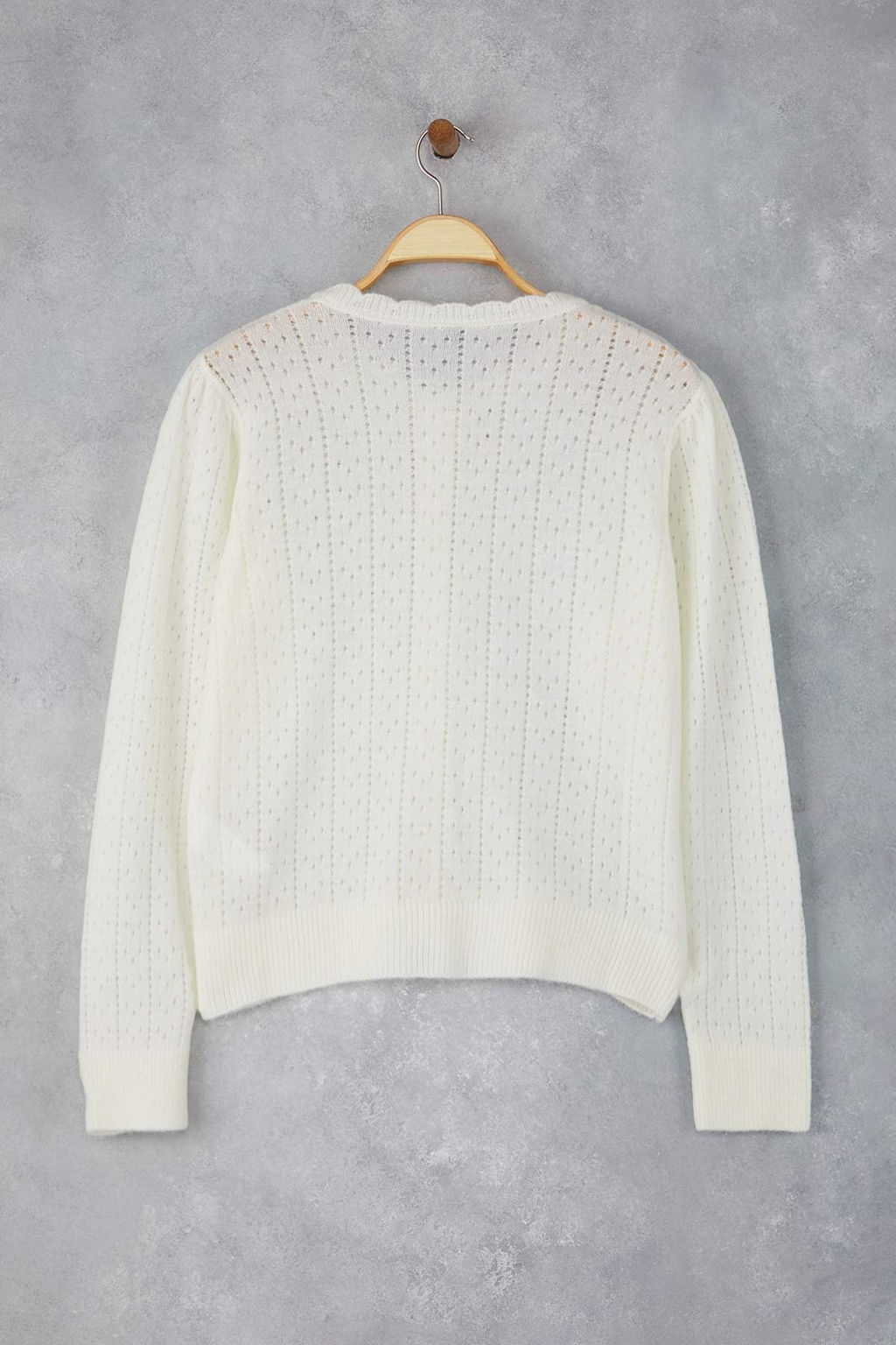 Ekru Yumusak Dokulu Ajurlu Triko H?rka TWOAW26HI00034