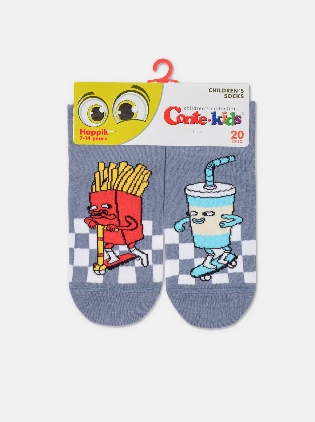 Цена за 2 пары CONTE-KIDS ВЕСЕЛЫЕ НОЖКИ темно-серый