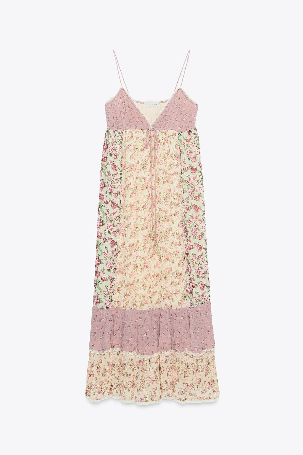 FLORAL PATCHWORK DRESS - Zara фото 4