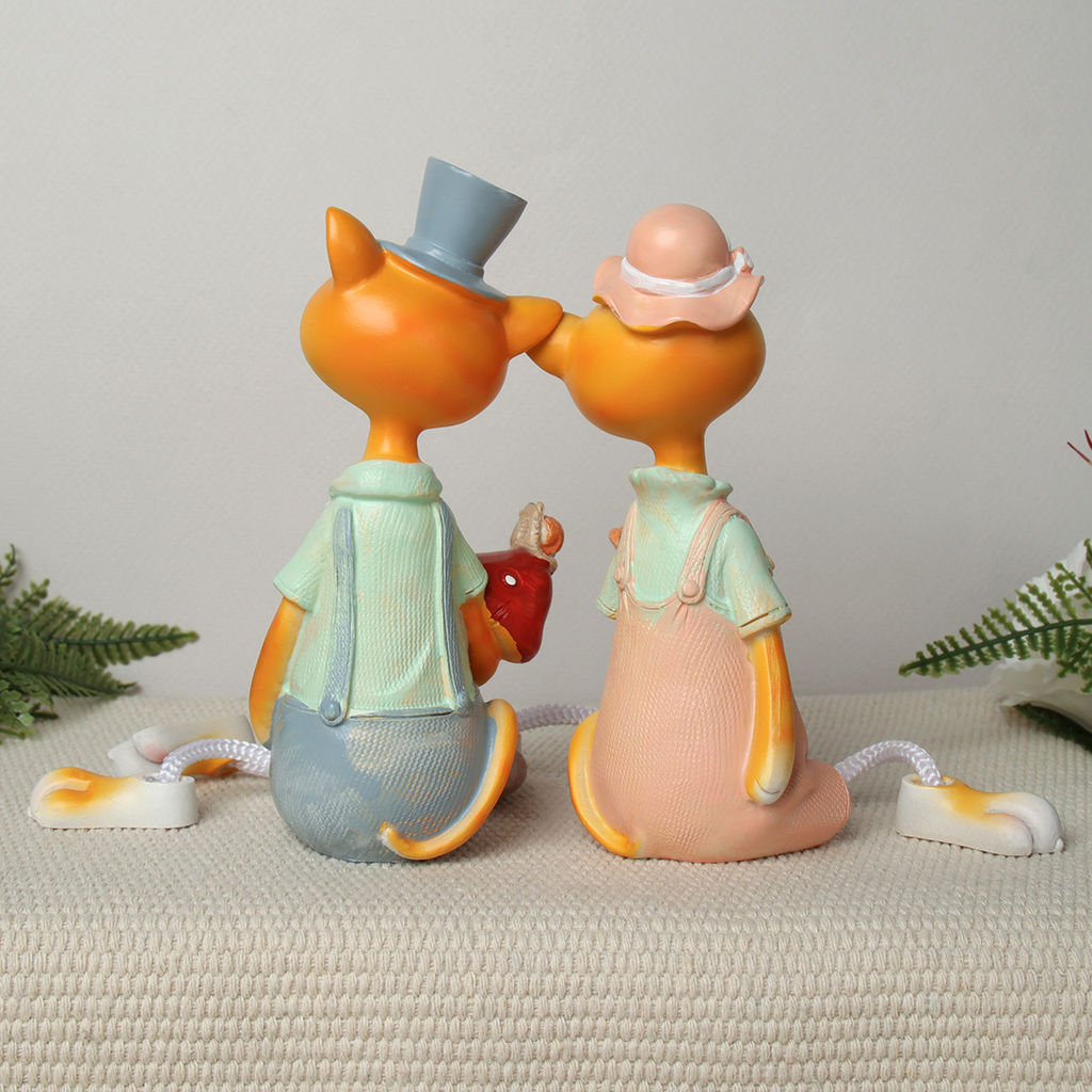 Цена за 2 шт. Фигурка Кошка висячие ножки 2 штуки набор 21 см / 9465 /уп 48/ - Галеонтрейд фото 4