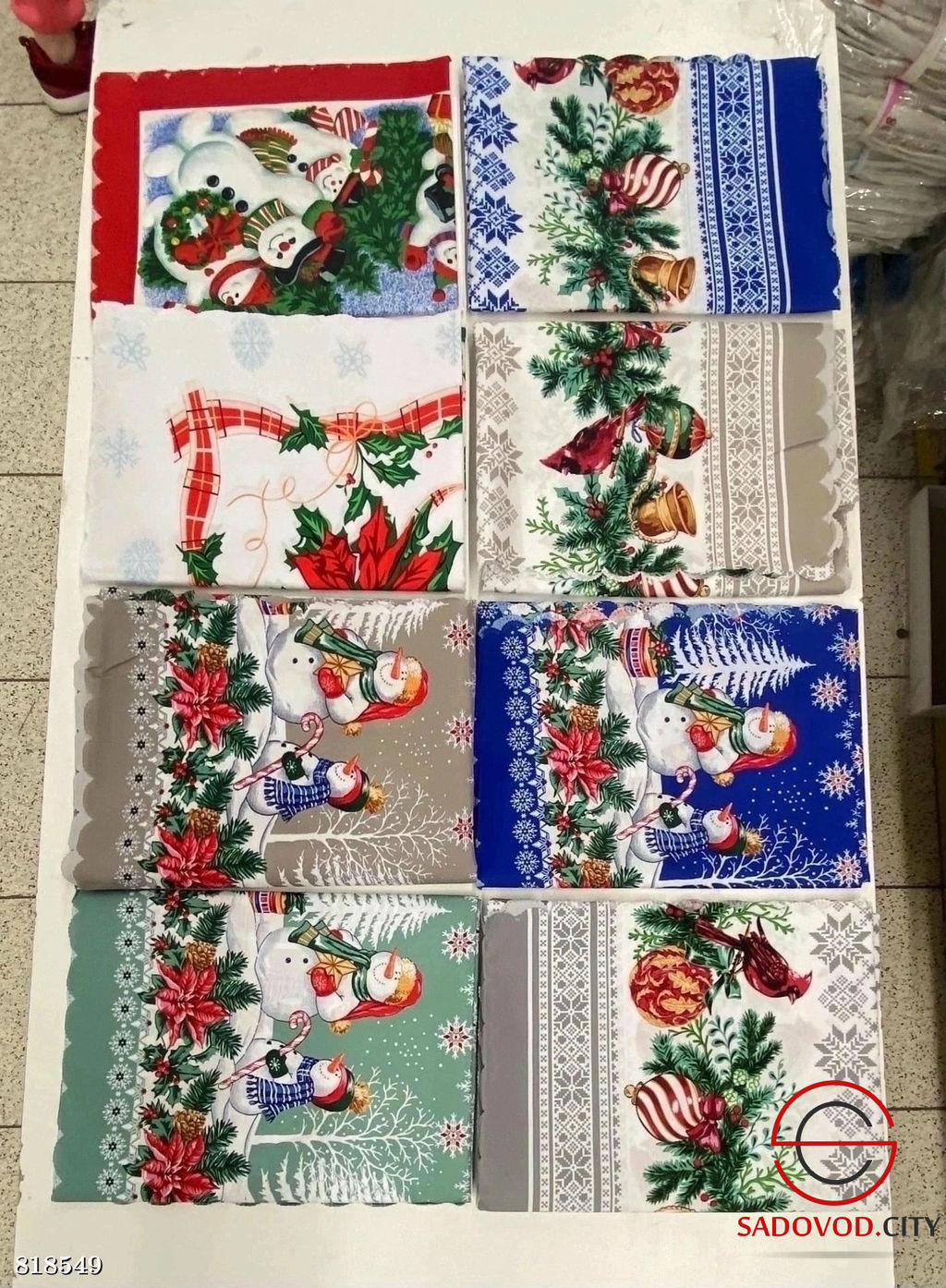 Новогодняя скатерть с рисунком