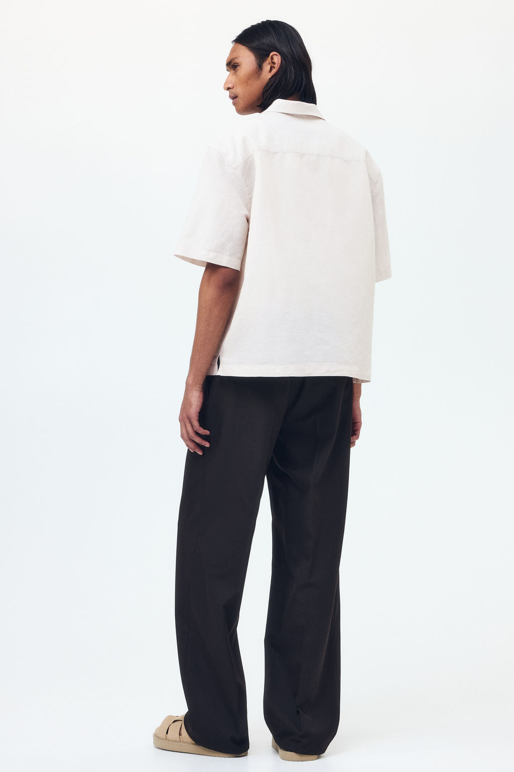 Camisa en mezcla de lino Relaxed Fit