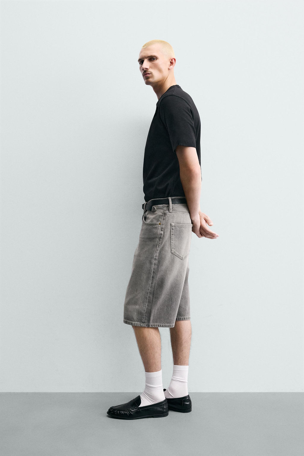 BERMUDA DENIM LOOSE FIT / Gris - Zara фото 4