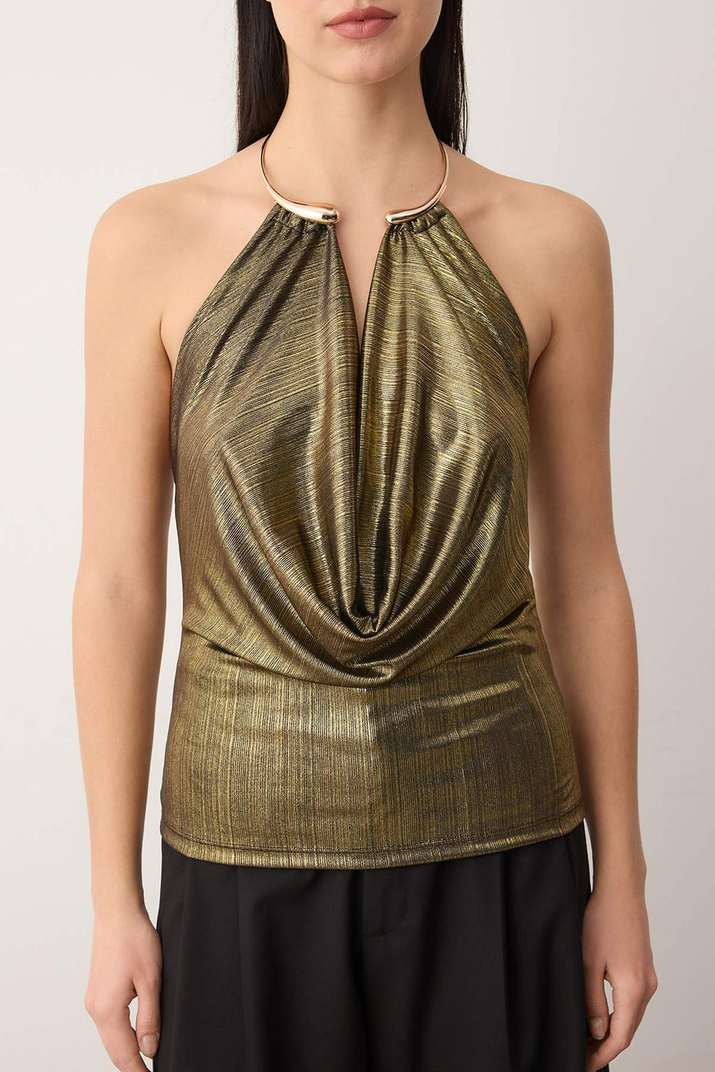 Taba Aksesuar Detayl? Degaje Yaka Orme Party Bluz TPRAW26BZ00062 - Trendyolmilla фото 3