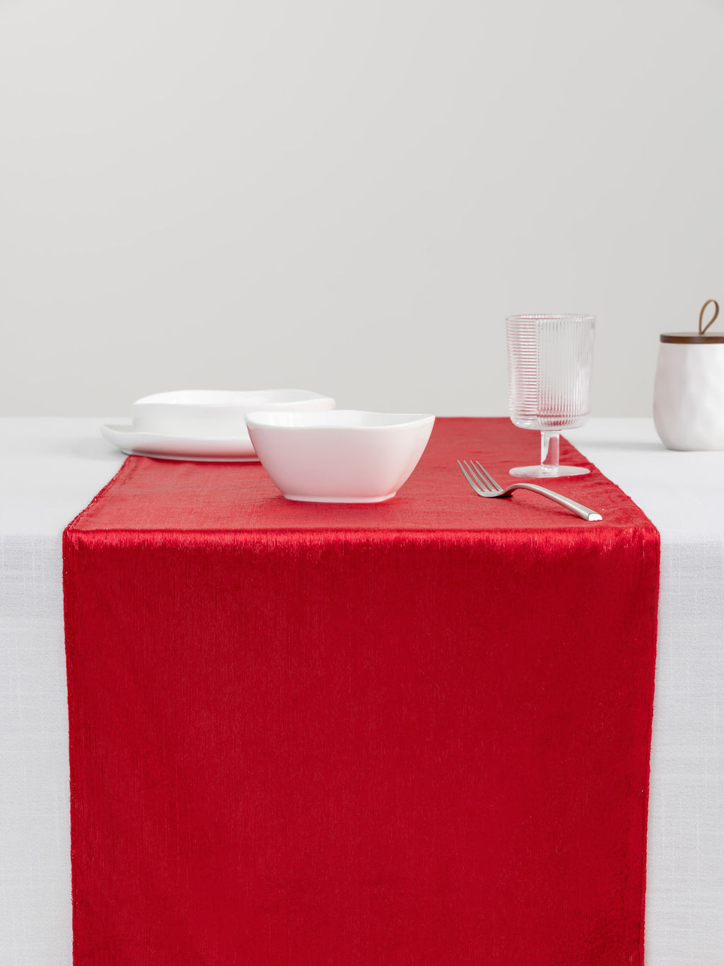 Дорожка настольная, 40х160 см, бархат, красная, Luck gift - Anna lafarg фото 3