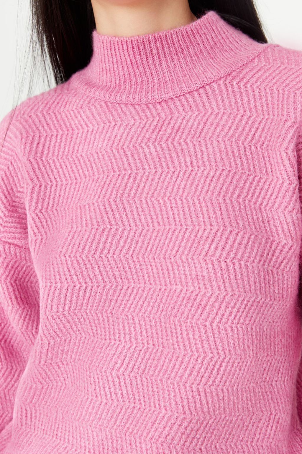 Bordo Yumusak Dokulu Kol Detayl? Triko Kazak TWOAW21KZ0204 - Trendyolmilla фото 11