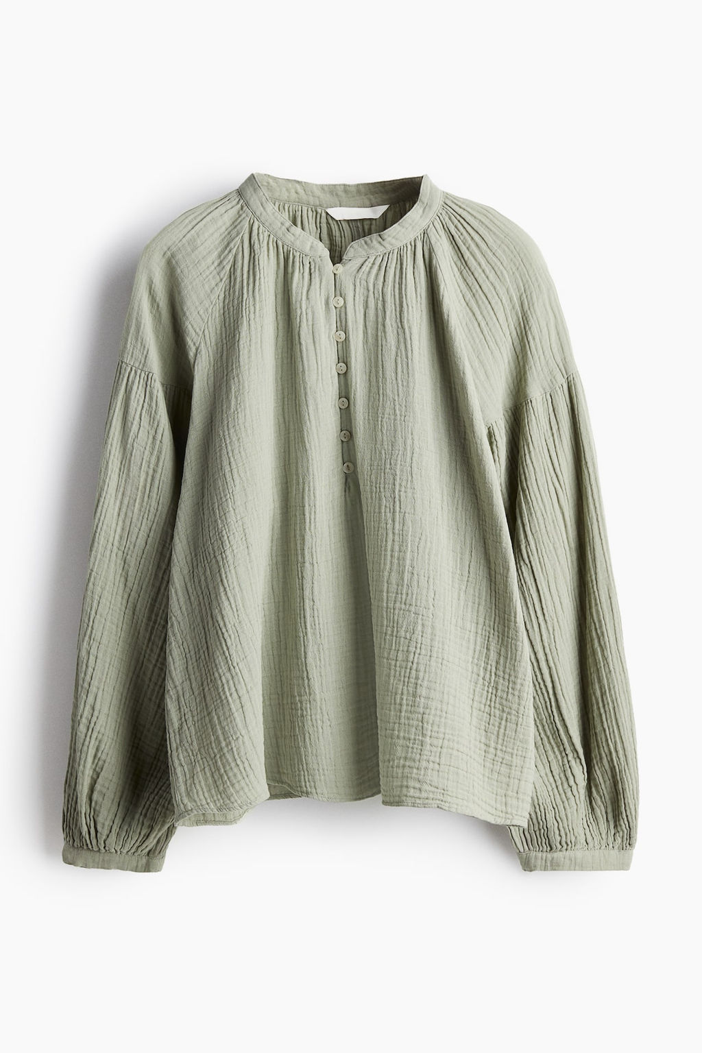 Blusa de muselina con manga globo - H&m фото 6