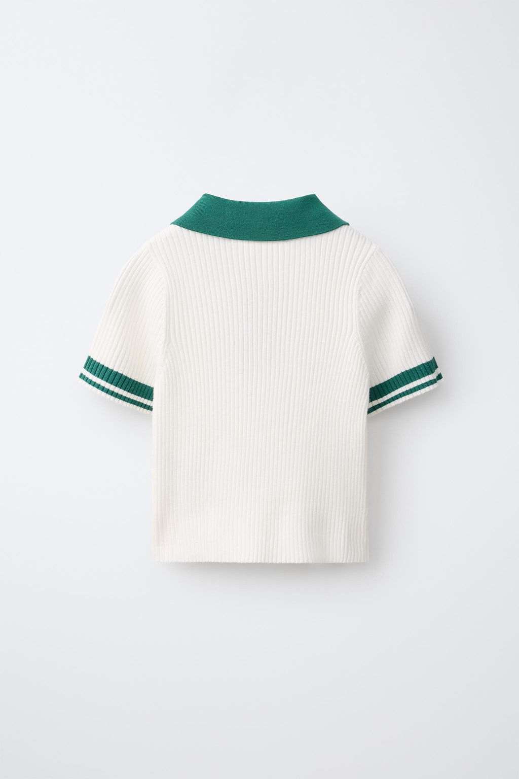 POLO RIB CREMALLERA CONTRASTE / Verde medio - Zara фото 2