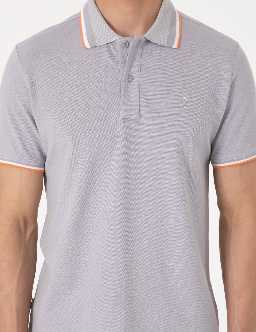 A__k Gri Slim Fit %100 Pamuk Polo Yaka Ti__rt