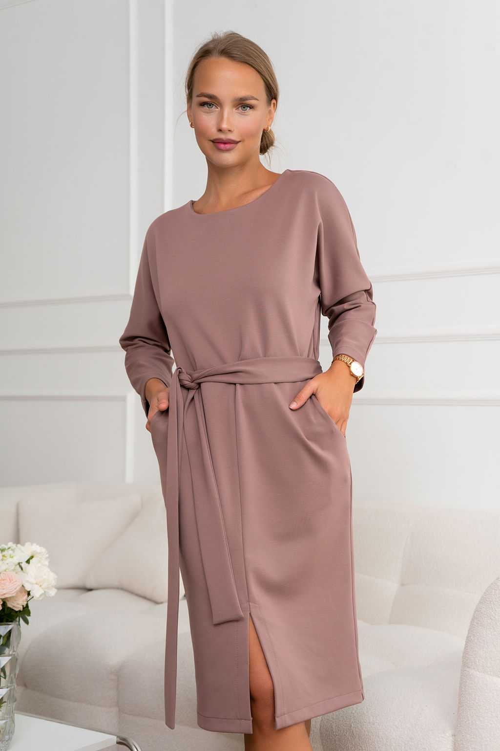 Платье Open Style 5949 пудровый