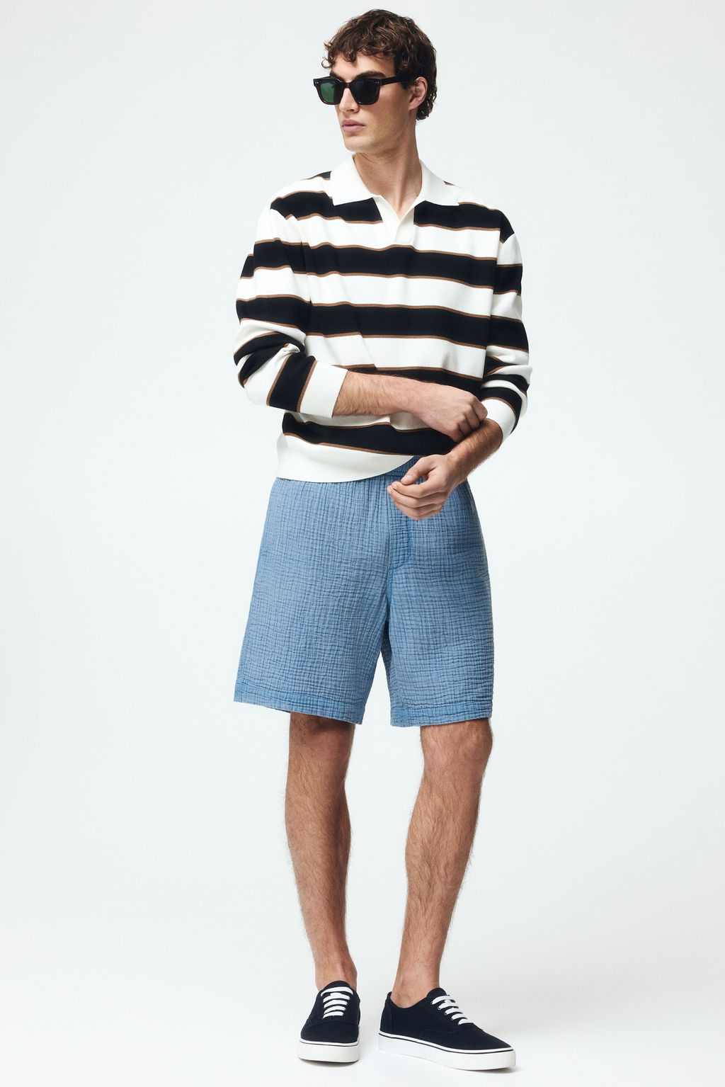 Pantal?n corto en muselina Relaxed Fit - H&m фото 5