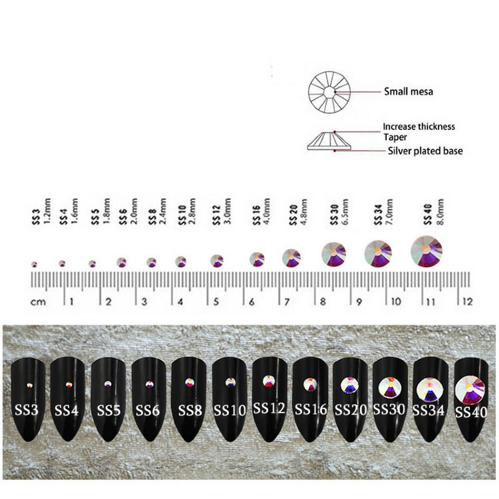 Nail Art Набор страз для ногтей, синий  фото 3