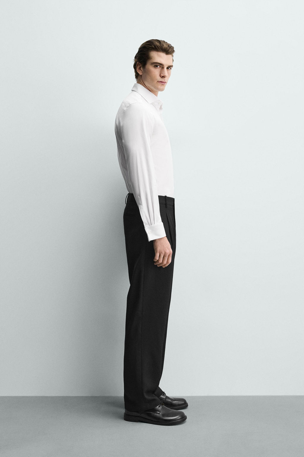 CAMISA SLIM FIT PU?O GEMELO / Blanco - Zara фото 4