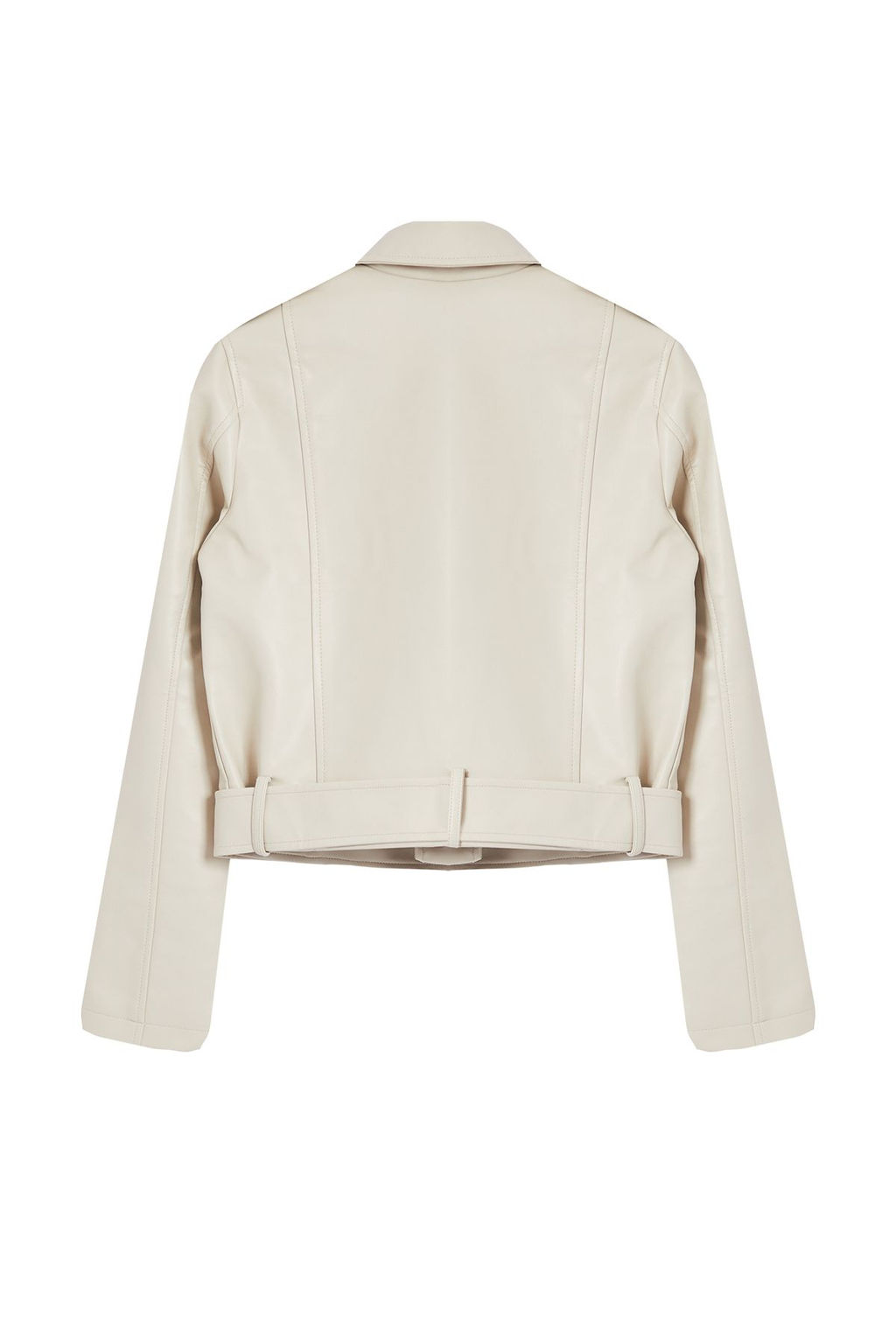 Trendyolmilla Ekru Regular Suni Deri Birker Ceket Mont TWOAW25MO00002  фото 7