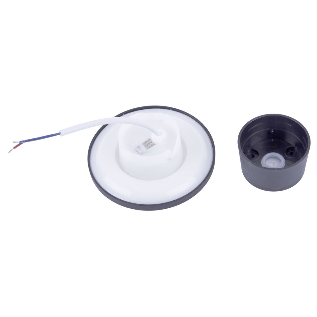 ULU-P35R-6W/3000K+4000K+6500K/D12 IP65 BLACK Светильник светодиодный уличный. Архитектурный накладной. С переключателем цвета свечения. Теплый(3000K)/Белый(4000K)/Дневной(6500K). Диаметр 12 см. Корпус черный. TM Uniel