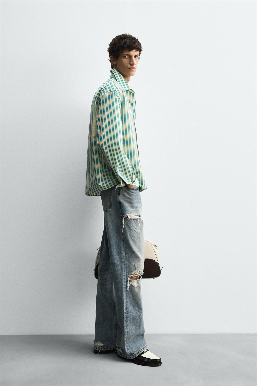 PLUTO PATCH STRIPED SHIRT HARRY LAMBERT FOR ZARA X DISNEY  фото 4