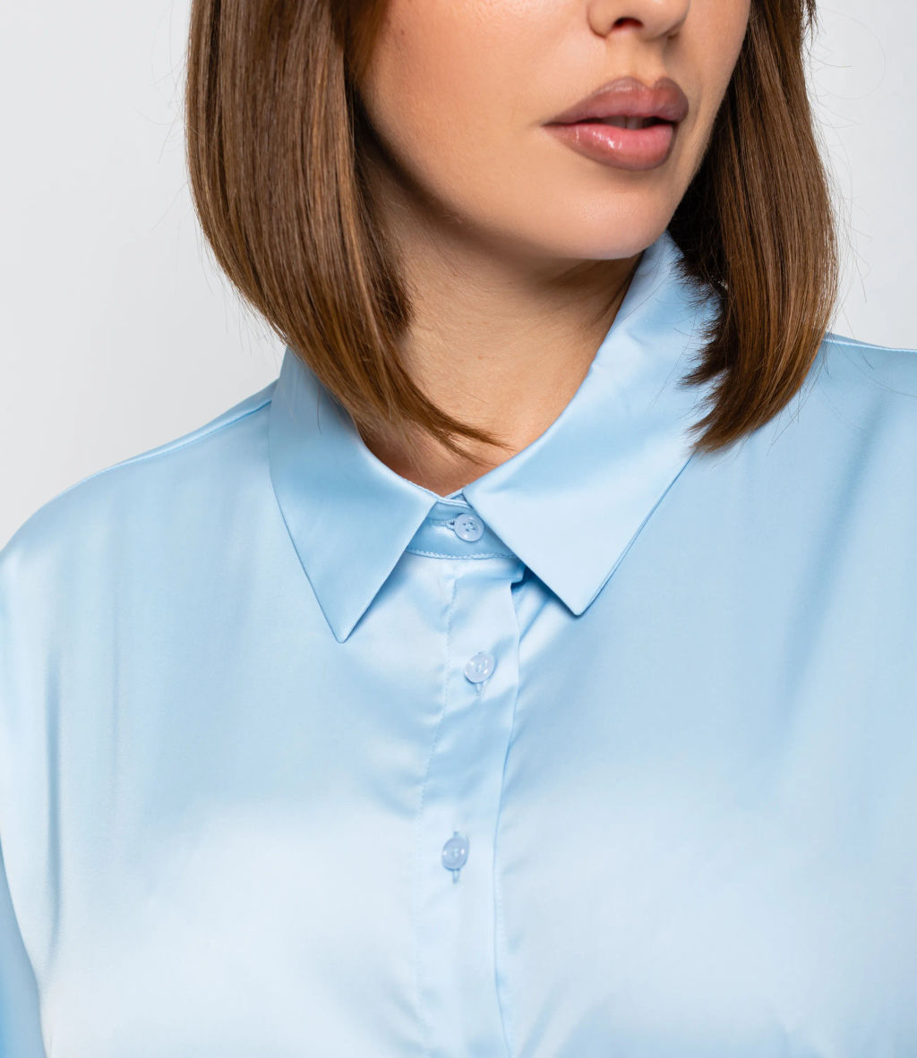 Рубашка #ОКТ085005, голубой - Dommod фото 5