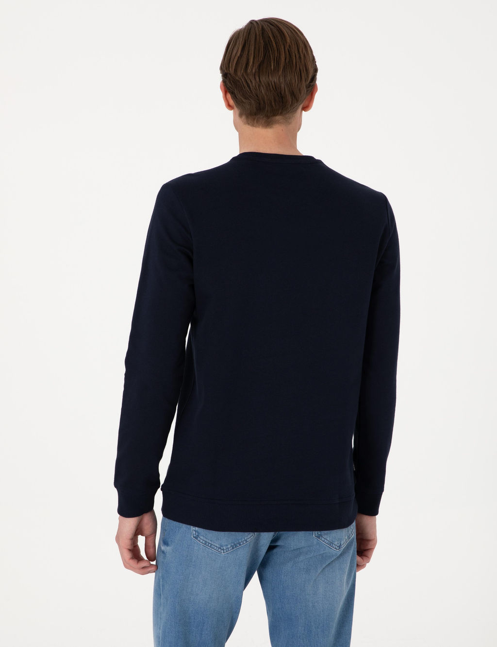 Lacivert 2 _plik Regular Fit Bisiklet Yaka Basic Sweatshirt - Pierre cardin фото 5