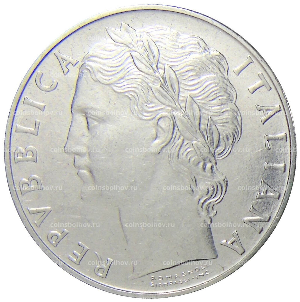 Монета 100 лир 1972 года Италия