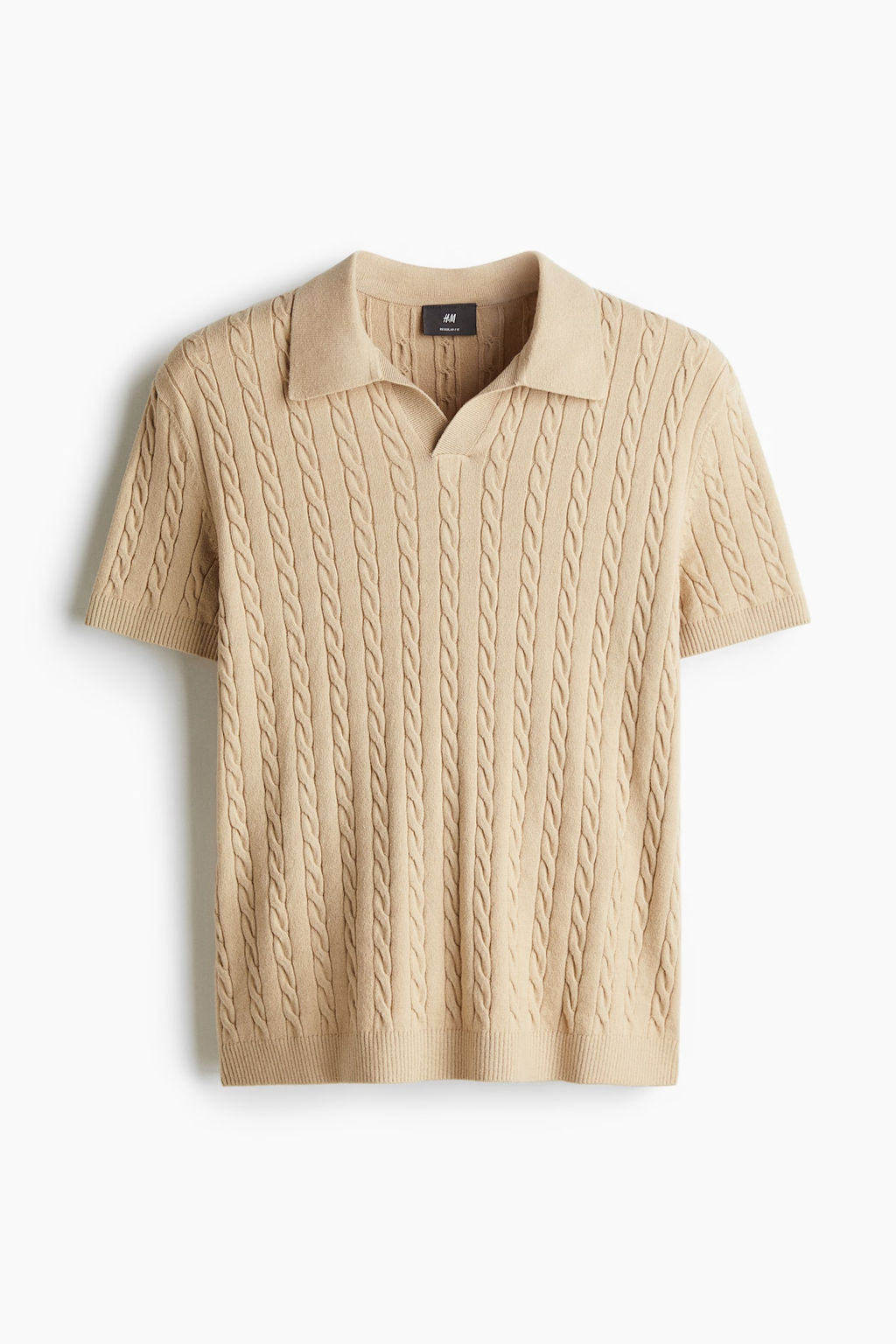Polo en punto trenzado Regular Fit - H&m фото 5