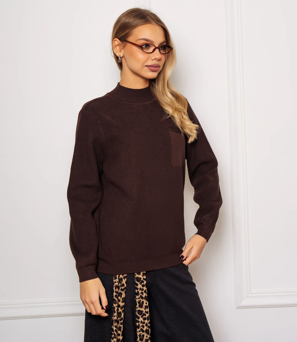 Джемпер #КТ24062, шоколадный