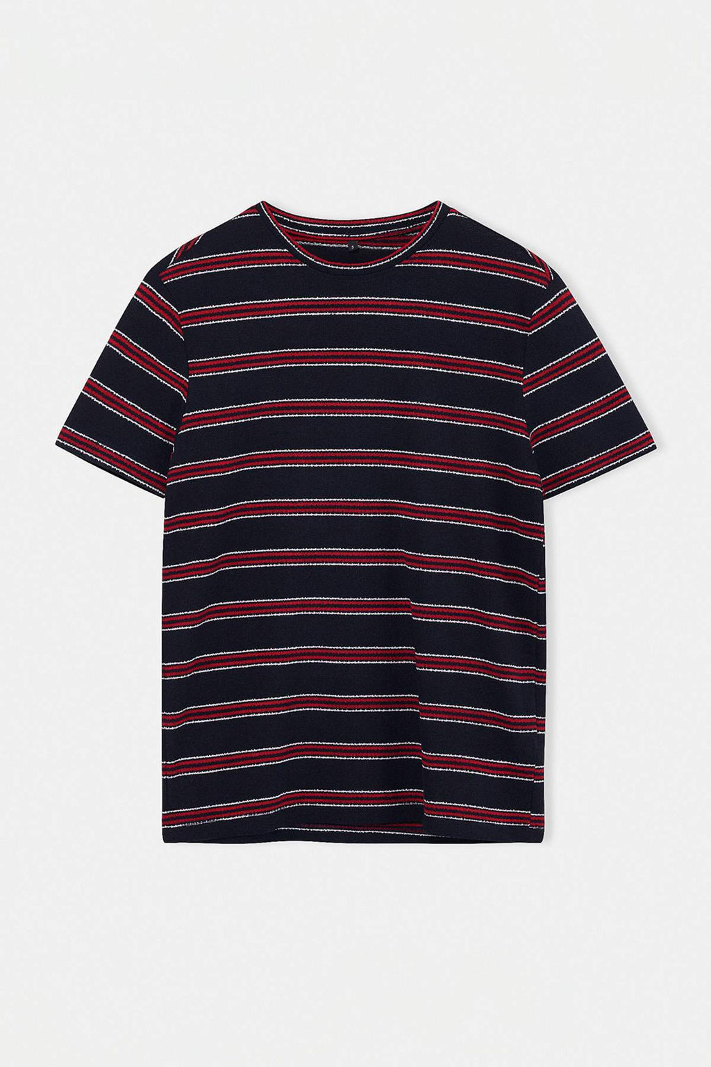 Lacivert Regular Cizgili Orme T-Shirt TMNSS26TS00015 - Trendyolmilla фото 4