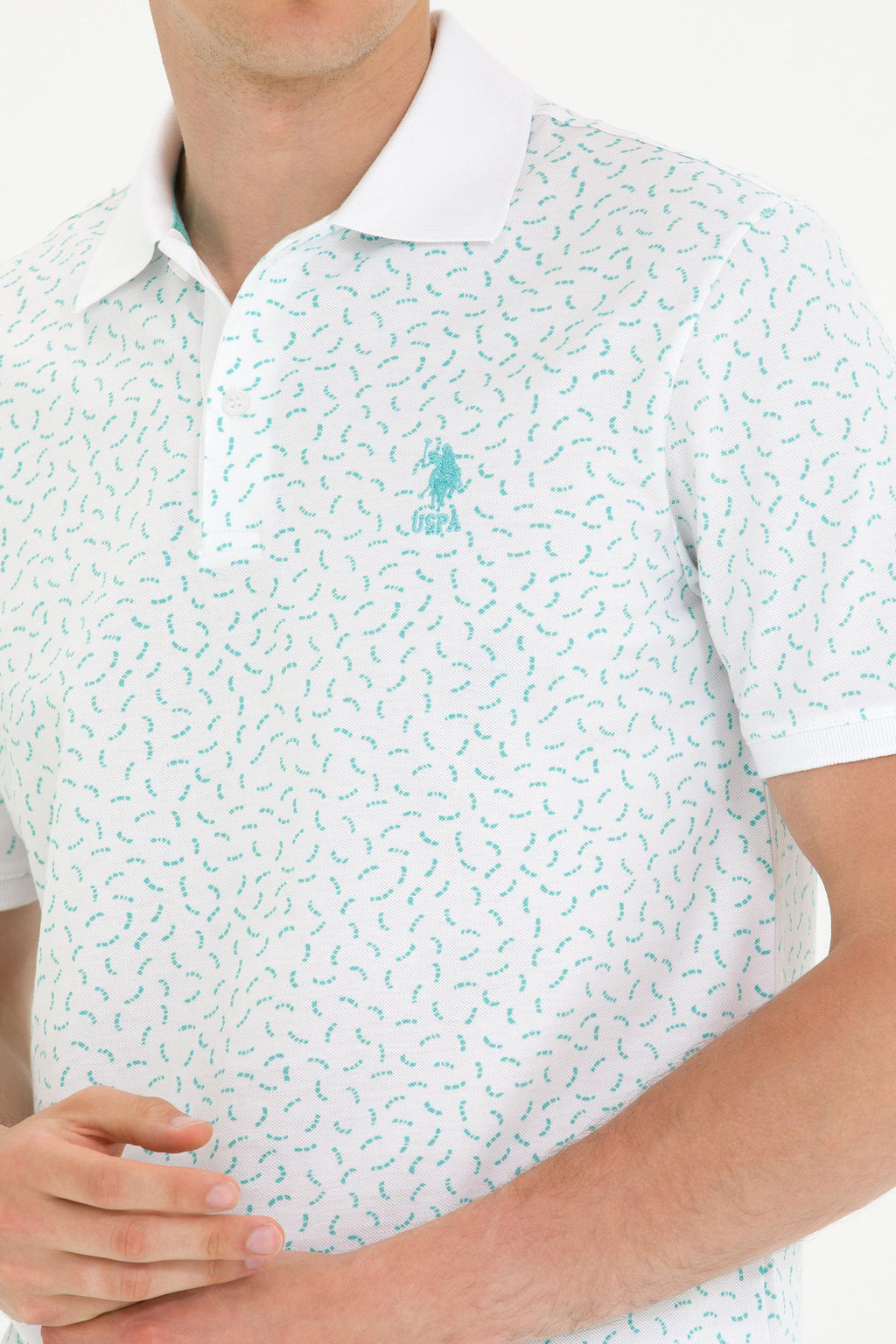 U. S. Polo Assn Мужская мятная футболка-поло - U.s. polo assn фото 7