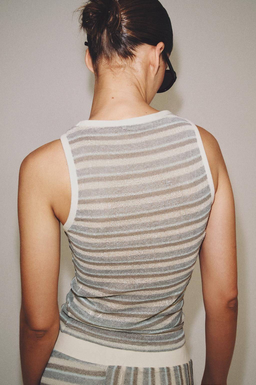 STRIPED SLEEVELESS TOP - Zara фото 5