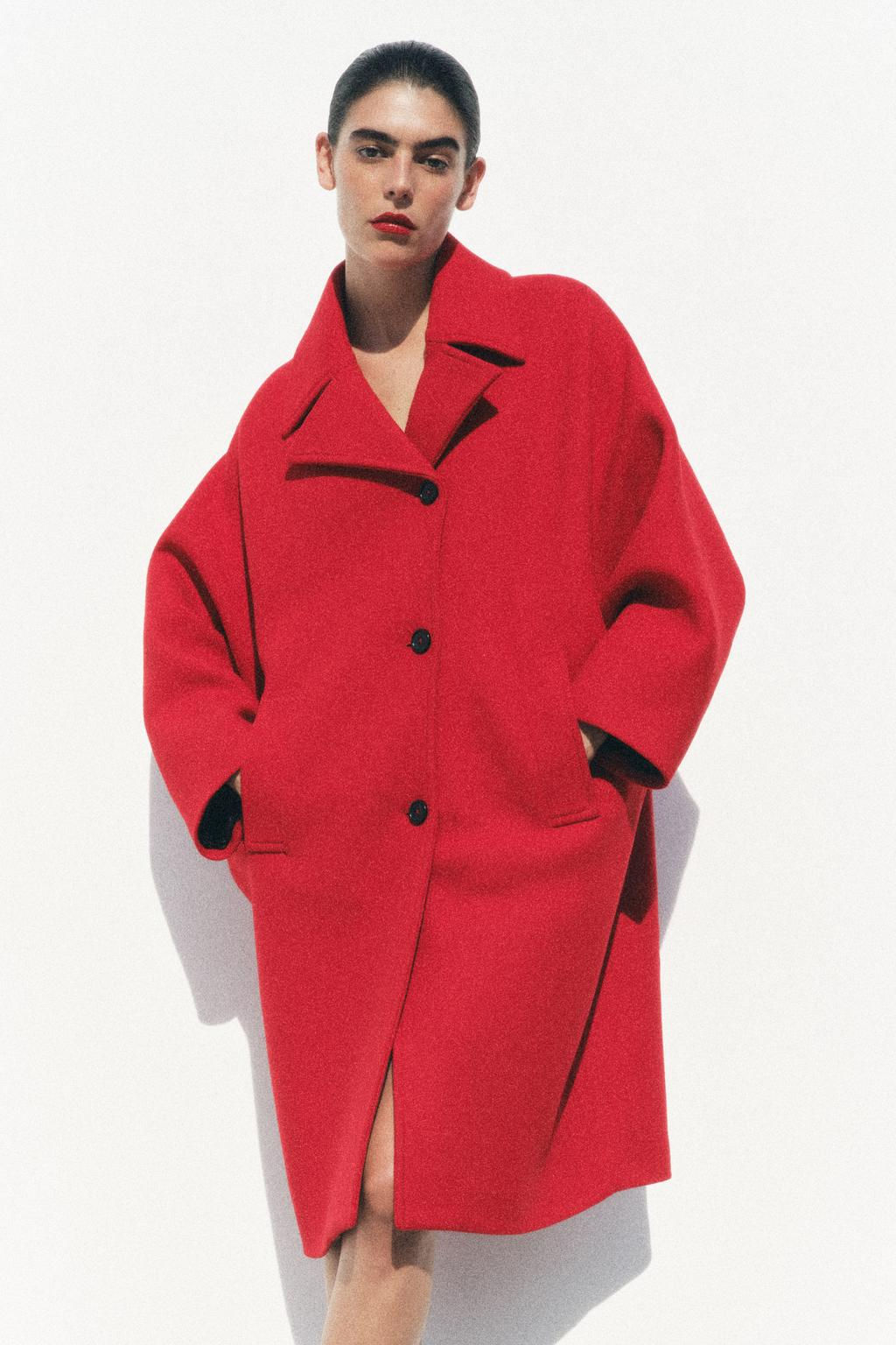 WOOL BLEND OVERSIZED COAT ZW COLLECTION - Zara фото 9