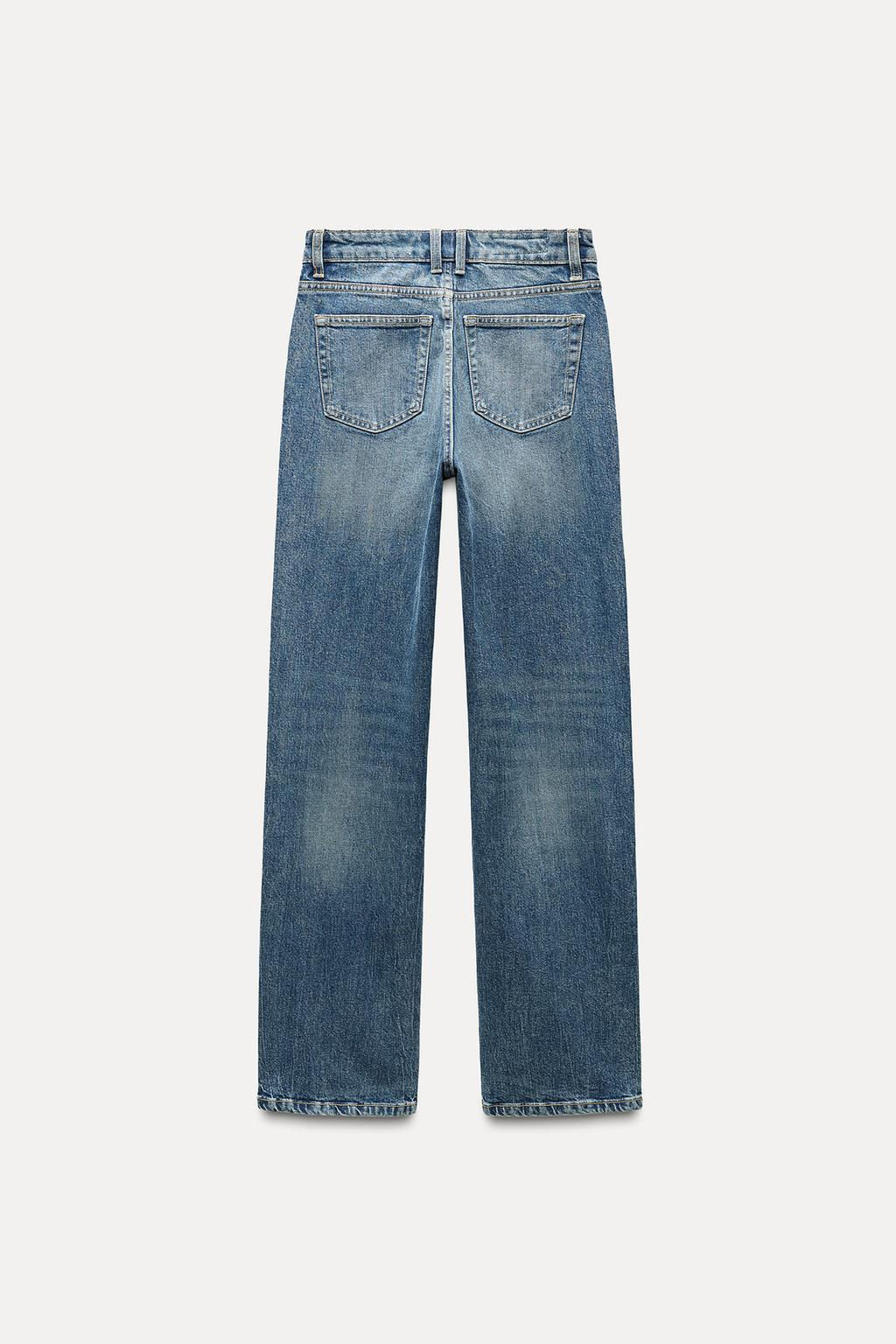 TRF STRAIGHT HIGH-WAIST JEANS - Zara фото 12