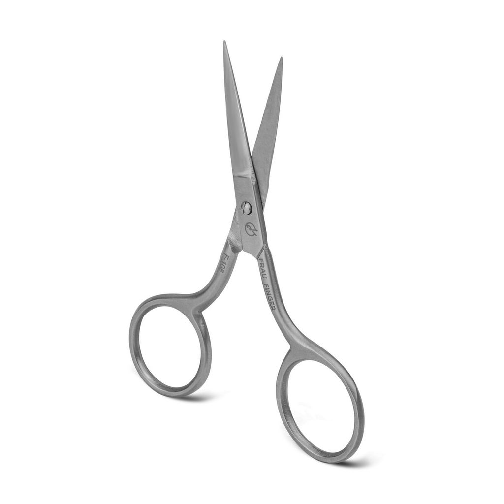 Frau Finger Ножницы маникюрные для ногтей прямые / Classic FS-105DP, матовые, ручная заточка, 9 см